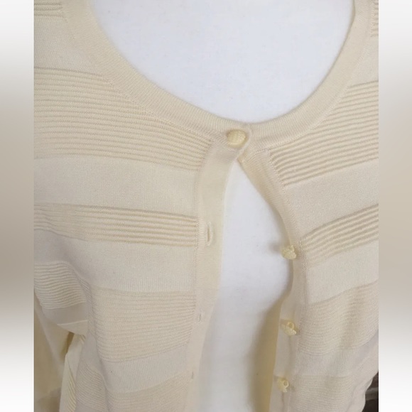 Charter Club Cardigan Cream Women Size L - Picture 2 of 5